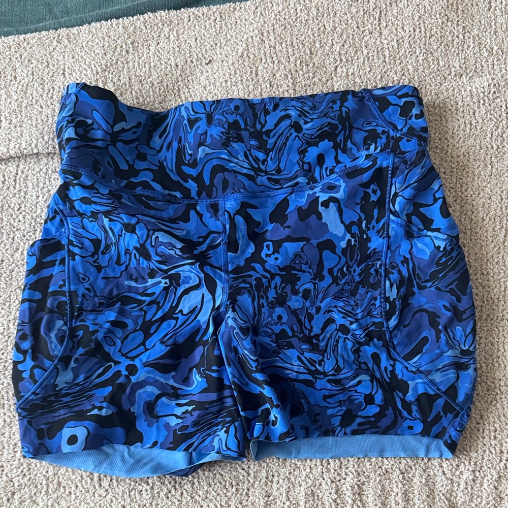 lululemon athletica Blue Marble Athletic Shorts